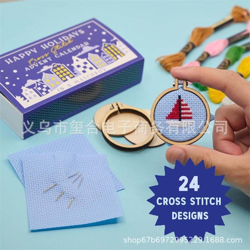 Embroidery Xmas Kits - DIY Christmas Cross Stitch Advent Calendar