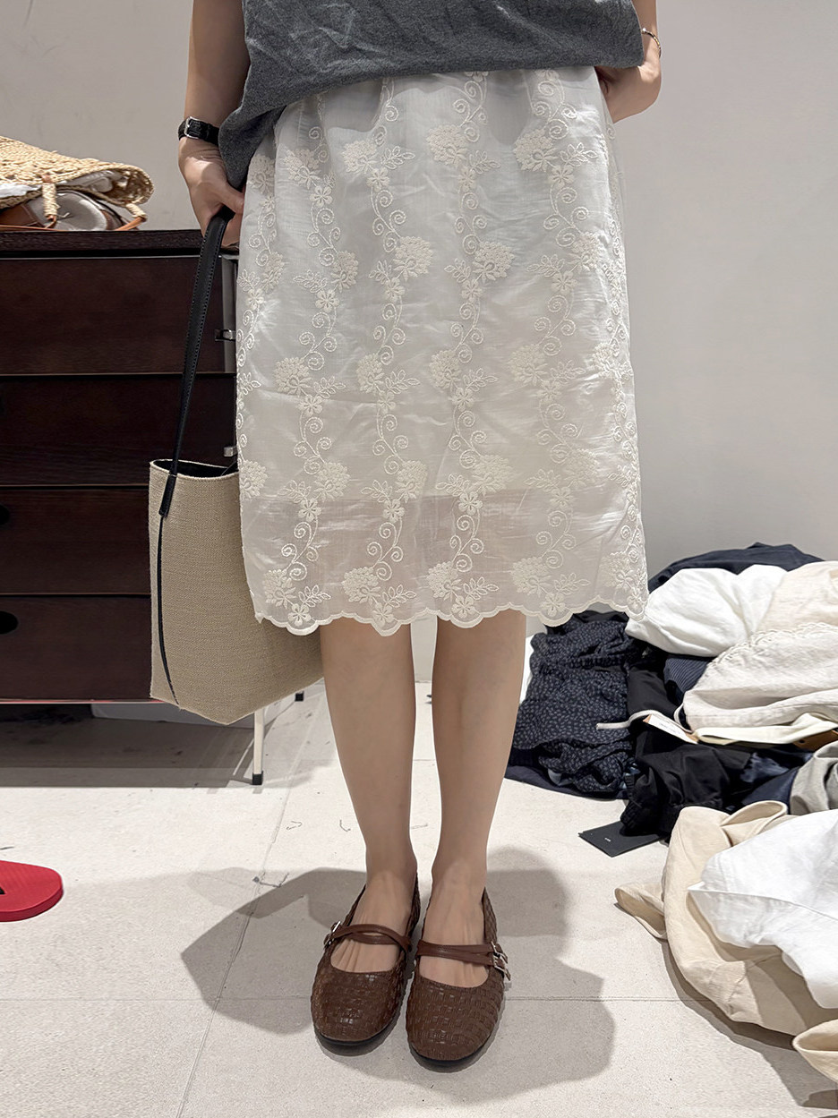Korean Style plus Size Embroid - Embroidery Skirt review and price