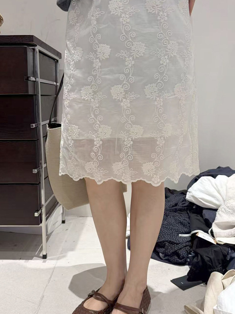 Korean Style plus Size Embroid - Embroidery Skirt review and price
