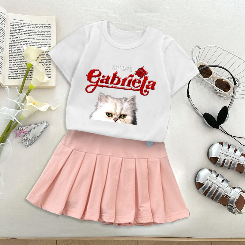 Fashion K POP K-KATSEYE T-shir - Embroidery Skirt review and price