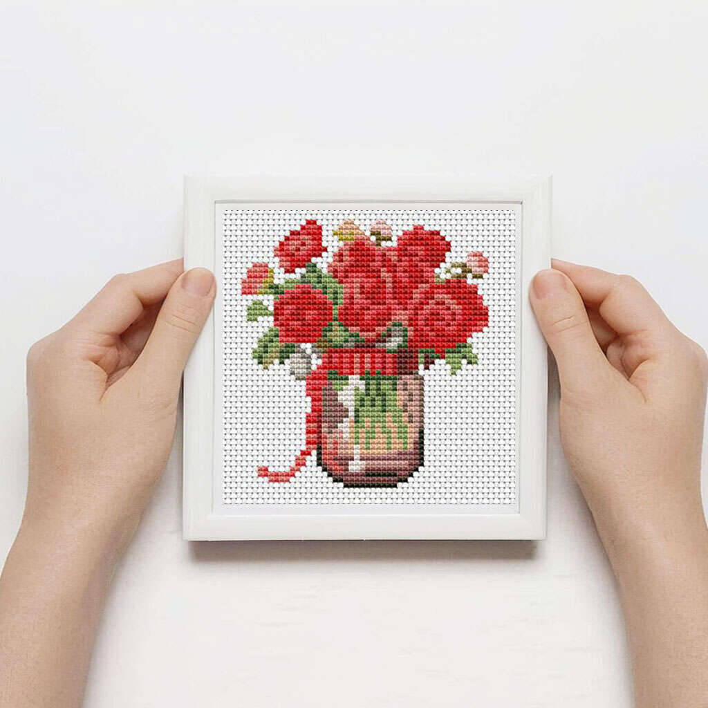 12Pcs Rose Cross Stitch 11Ct P - Embroidery Rose Stitch review and price
