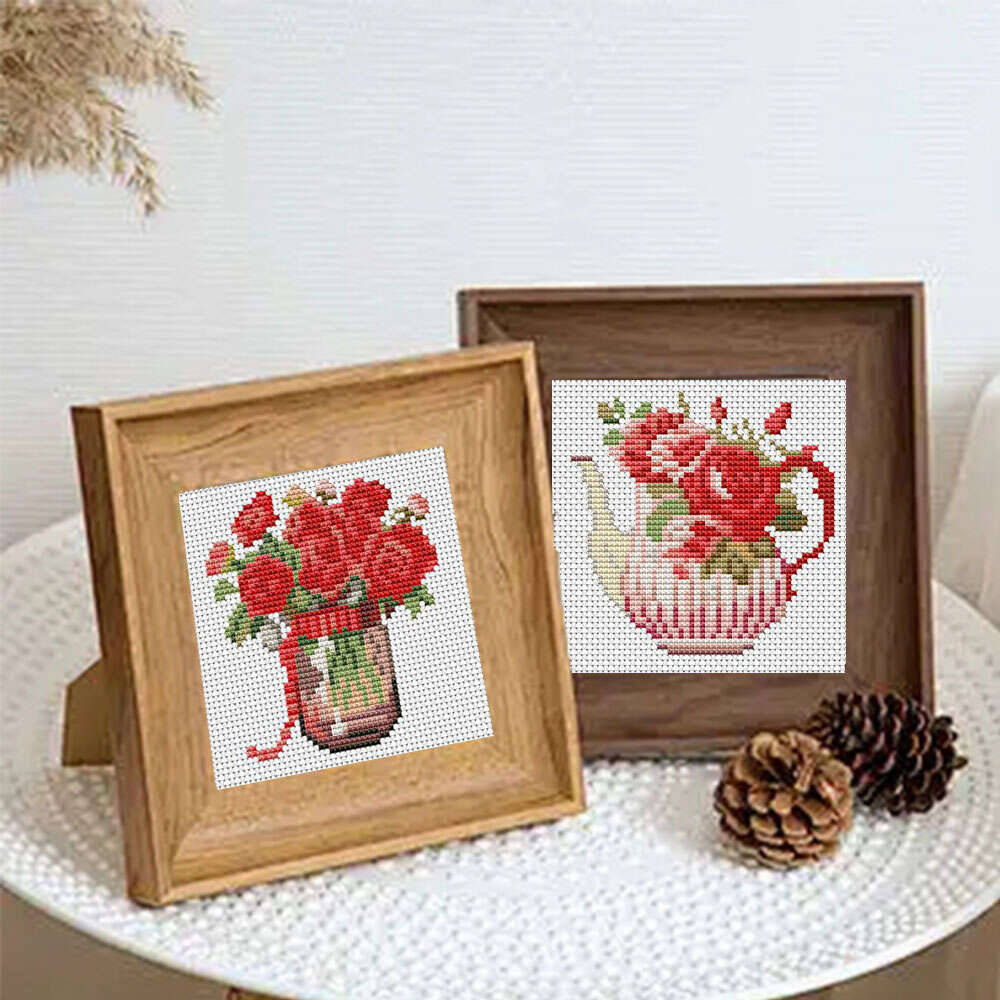 12Pcs Rose Cross Stitch 11Ct P - Embroidery Rose Stitch review and price