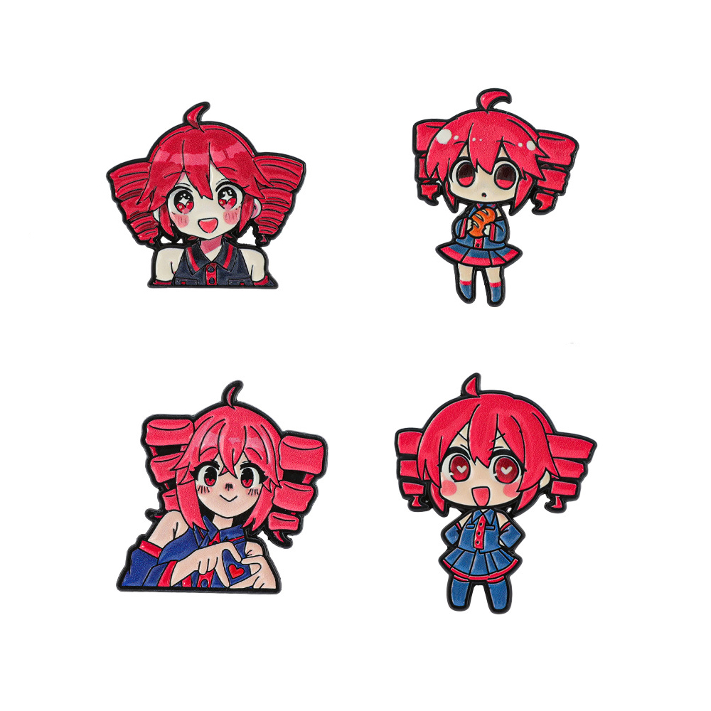 4pcs Anime Cute Cartoon Brooch - Embroidery Reddit review and price