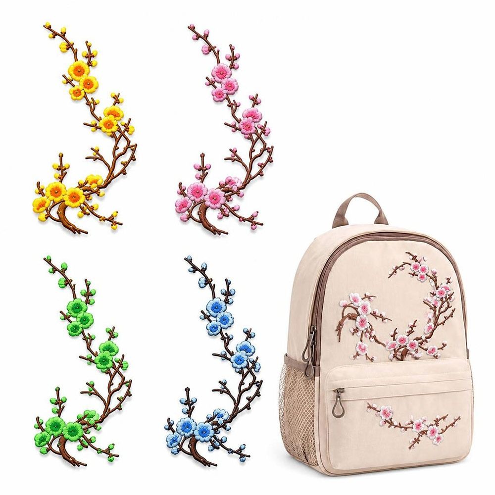 DIY Cherry Blossom Iron On Pat - Embroidery Patch review and price