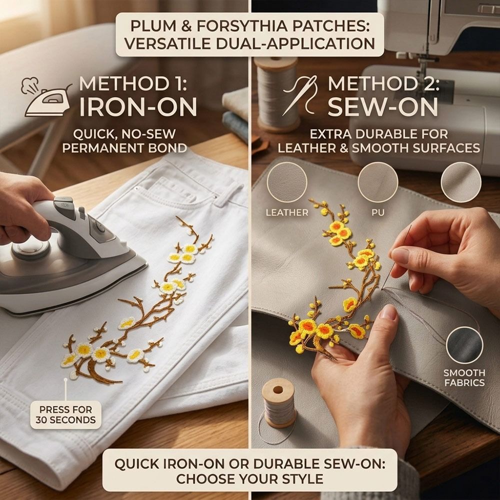 DIY Cherry Blossom Iron On Pat - Embroidery Patch review and price