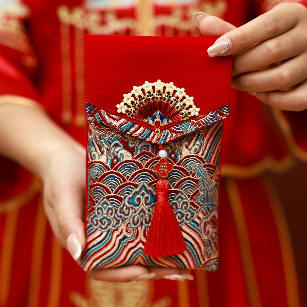 Chinese New Year Brocade Red E - Embroidery House review and price