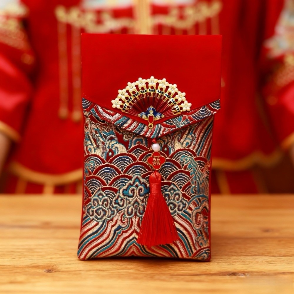 Chinese New Year Brocade Red E - Embroidery House review and price