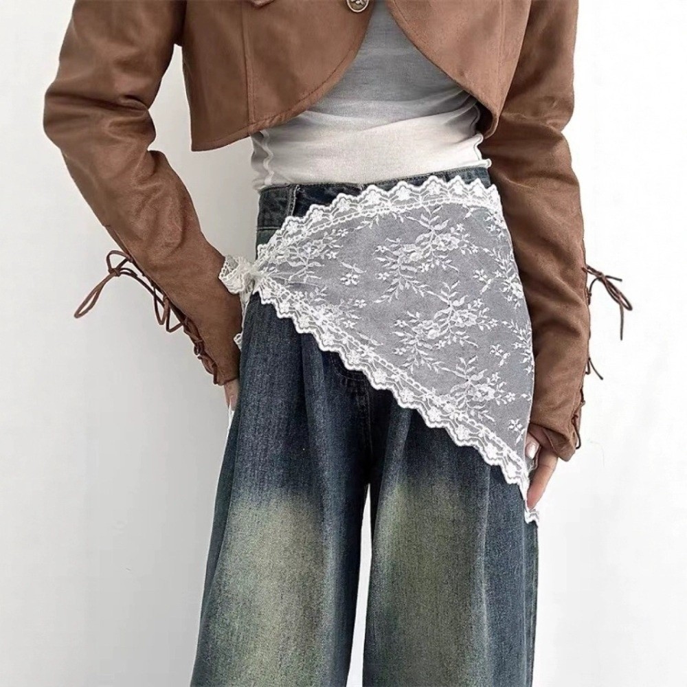 Soft Y2K Triangle Apron Flower - Embroidery Skirt review and price