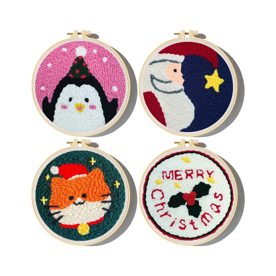 Xmas Punch Needle Embroidery K - Embroidery Xmas Kits review and price