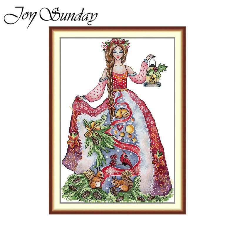 Joy Sunday Printed Cross Stitc - Embroidery Xmas Kits review and price