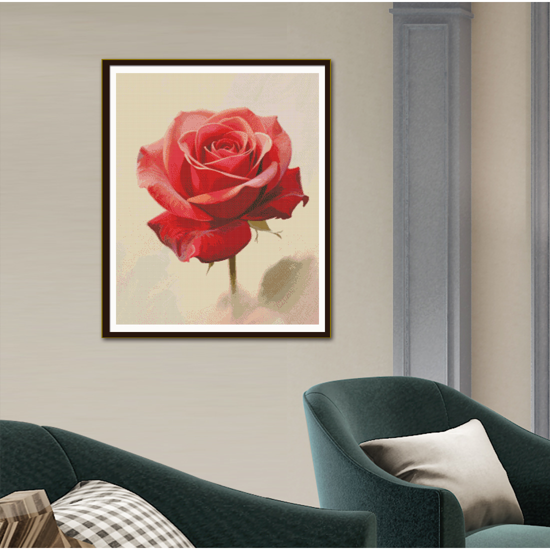 A cross-stitch embroidery with - Embroidery Rose Stitch review and price