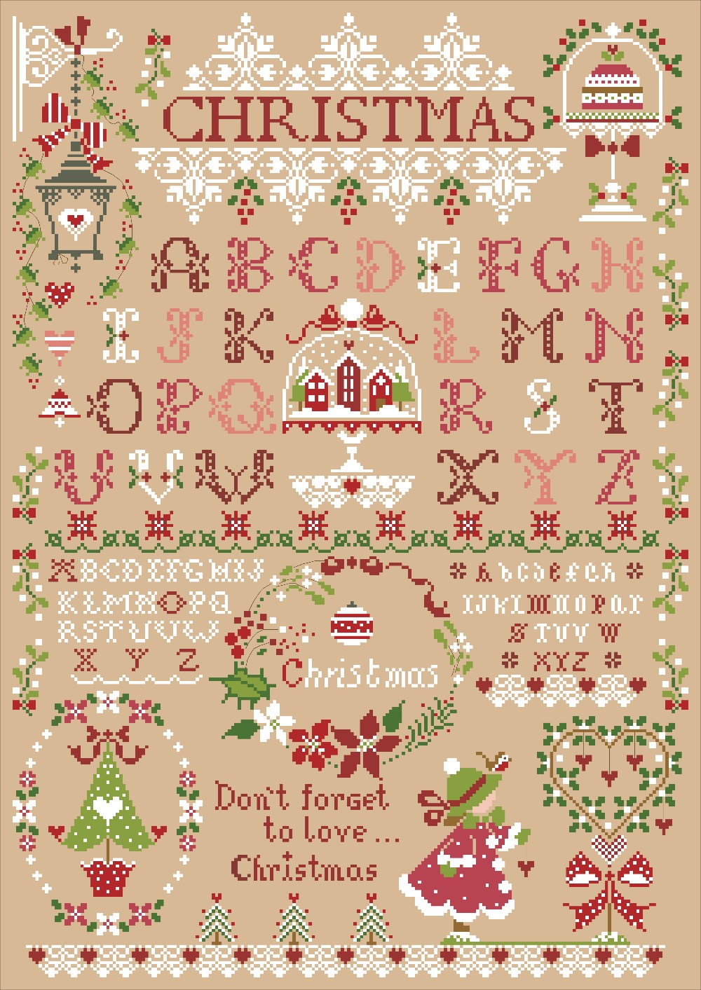 Christmas girl cross stitch ki - Embroidery Xmas Kits review and price