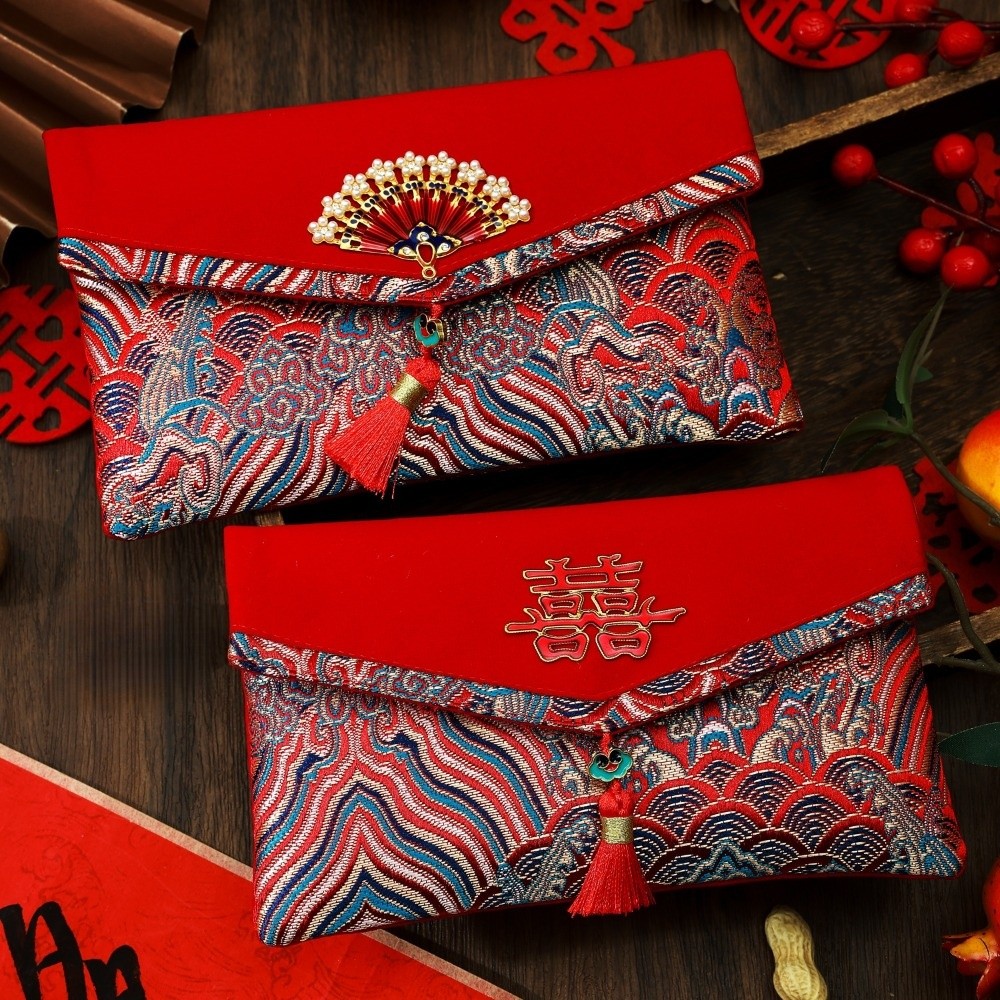 Chinese New Year Brocade Red E - Embroidery House review and price