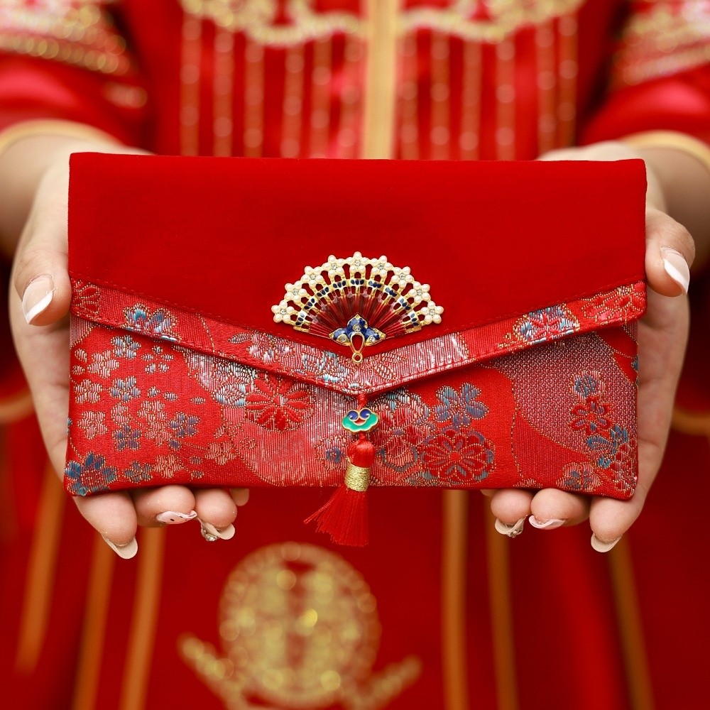 Chinese New Year Brocade Red E - Embroidery House review and price