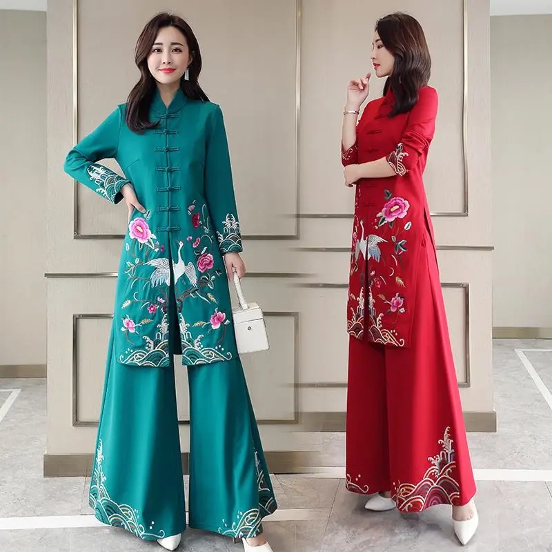 Long Ethnic Style Cheongsam Se - Embroidery Youtube review and price