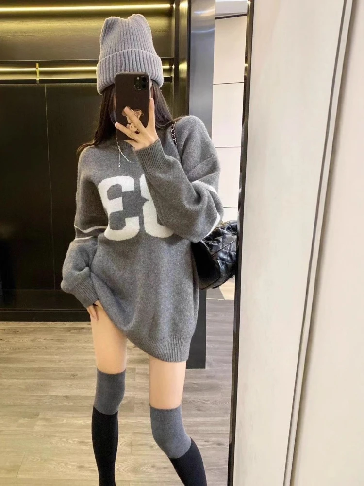 Y2K Vintage Knitted Sweater Wo - Embroidery A review and price