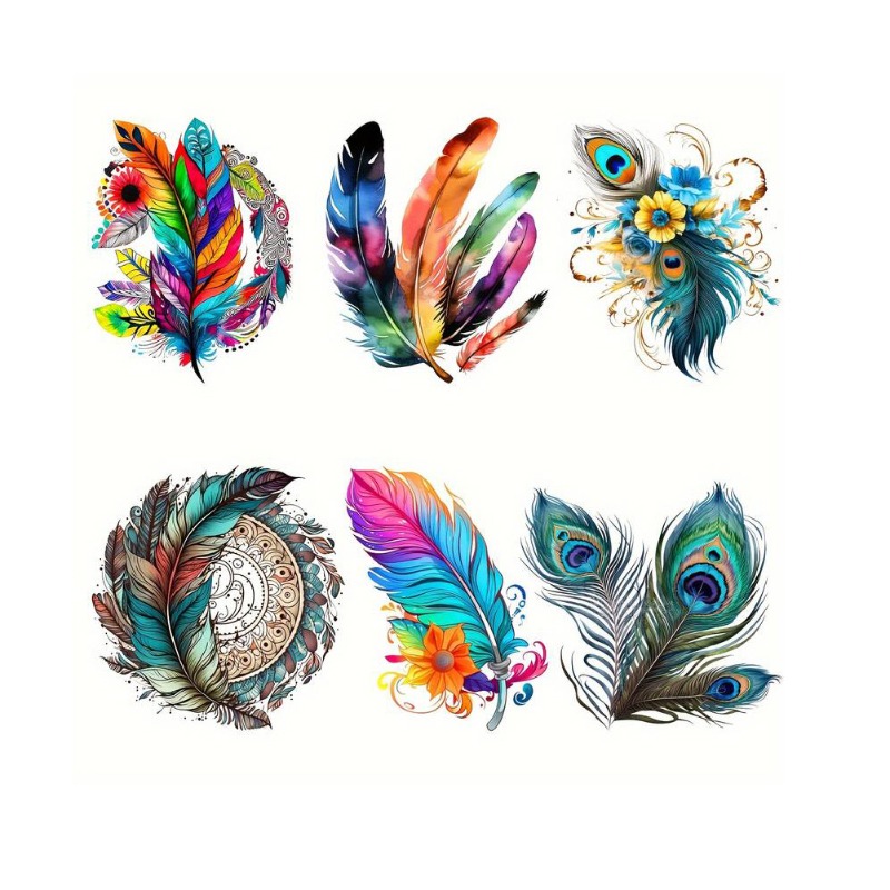 Colorful Feather Bohemian Iron - Embroidery Patch review and price