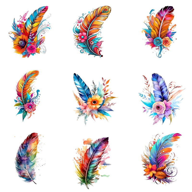 Colorful Feather Bohemian Iron - Embroidery Patch review and price