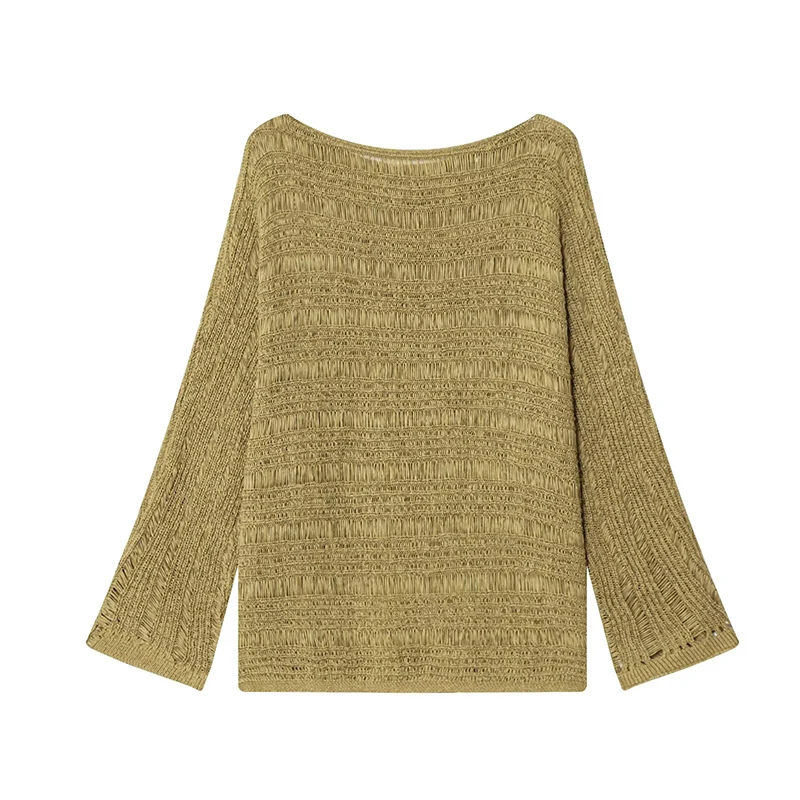 Vintage Boat Neck Knit Sweater - Embroidery A review and price
