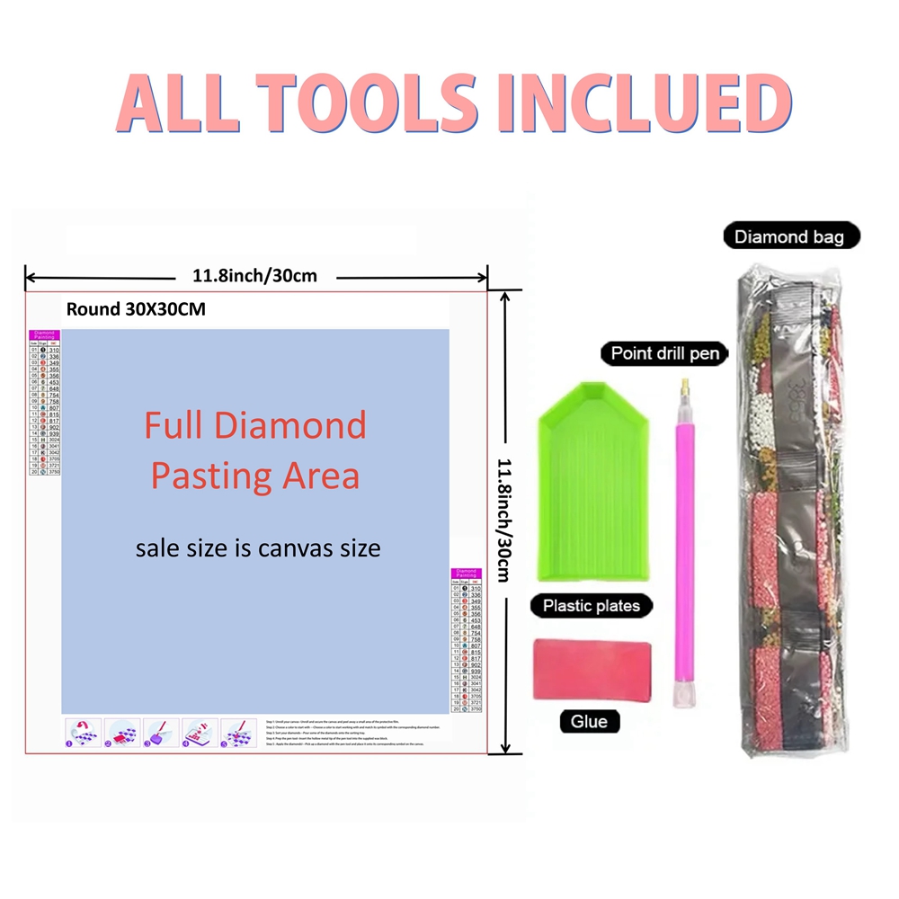 1pc frameless  5D Diamond Pain - Embroidery House review and price