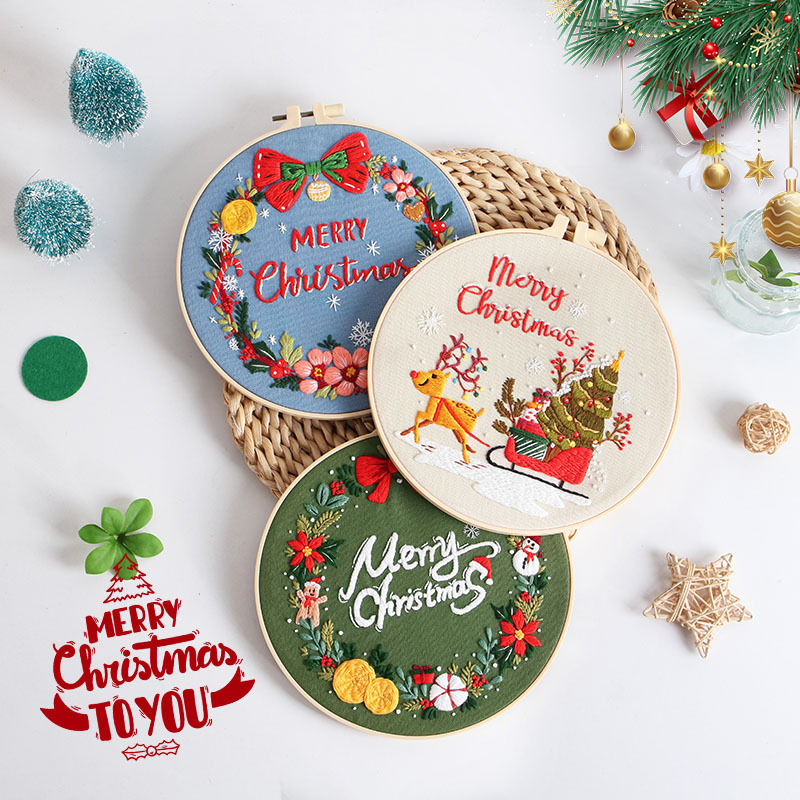 Merry Christmas DIY Embroidery - Embroidery Xmas Kits review and price