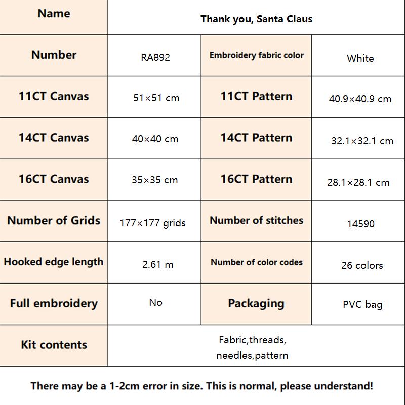 Cross Stitch Kit Thank You San - Embroidery Xmas Kits review and price