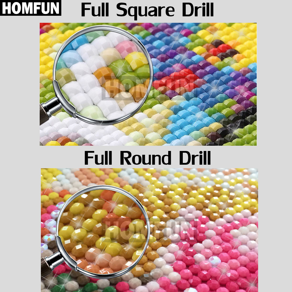 HOMFUN 5D Diamond Embroidery N - Embroidery Rose Stitch review and price