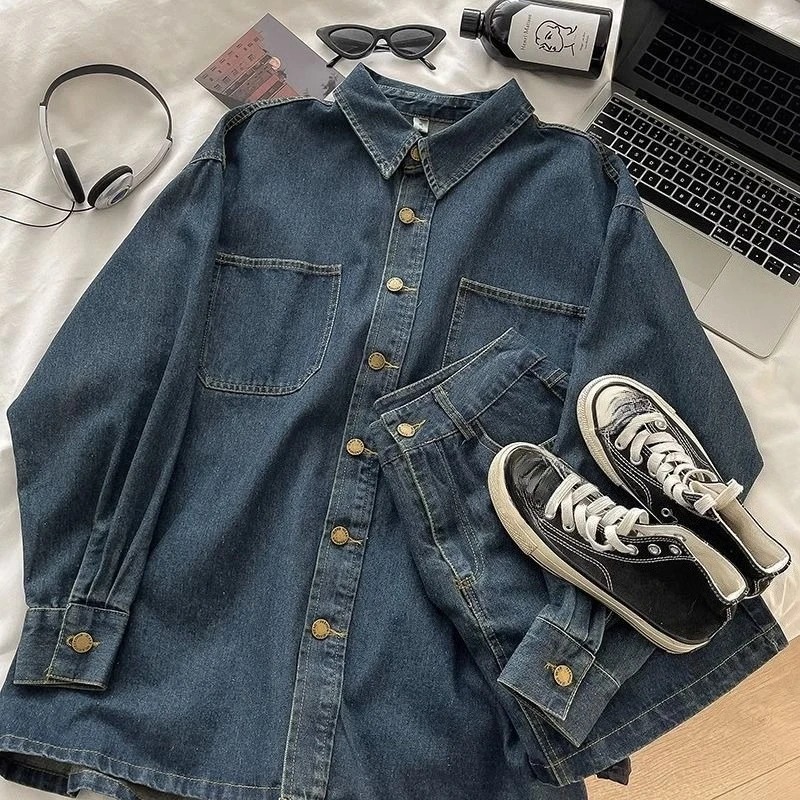 Y2K Denim Skirt Set: Vintage J - Embroidery A review and price