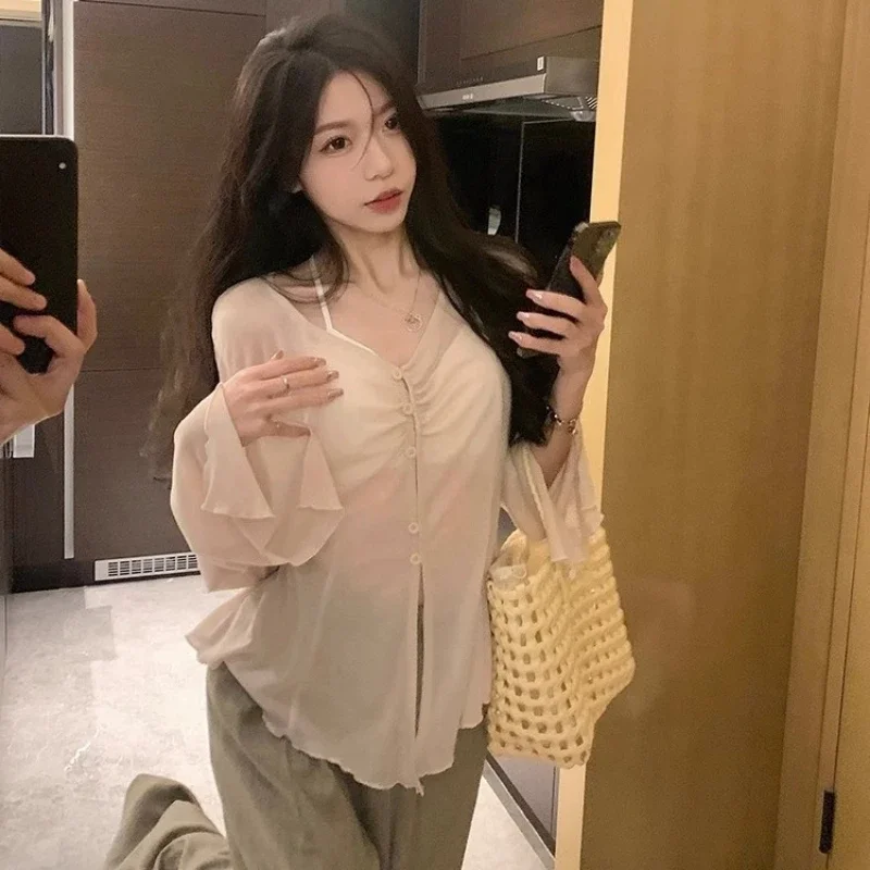 Sheer Flare Sleeve Blouse - Y2 - Embroidery A review and price