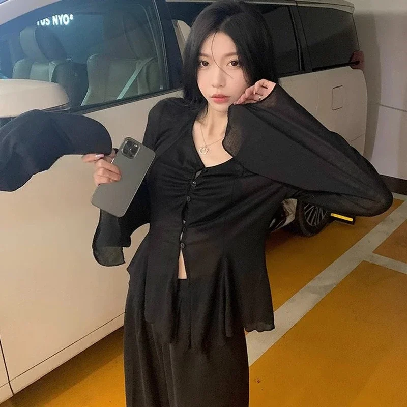 Sheer Flare Sleeve Blouse - Y2 - Embroidery A review and price