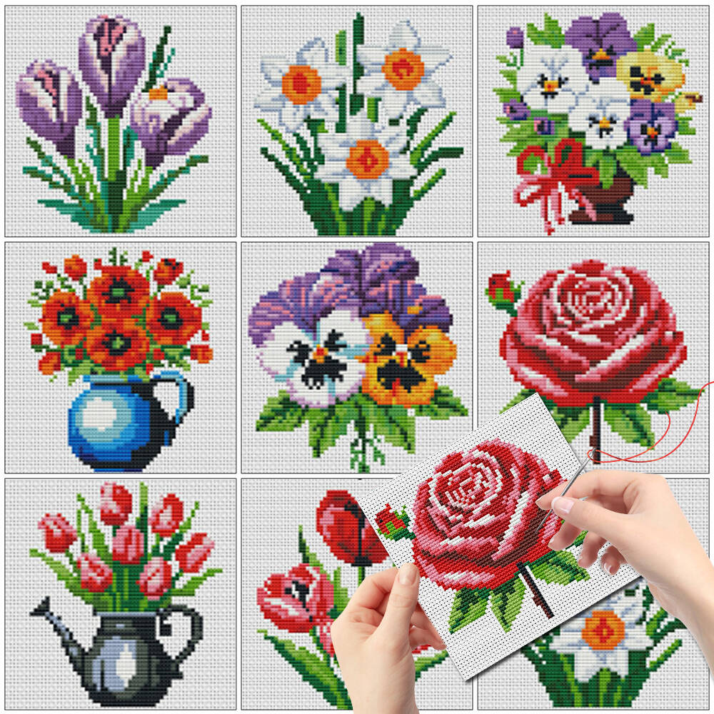 Evershine 8pcs Mini Flower Cro - Embroidery Rose Stitch review and price
