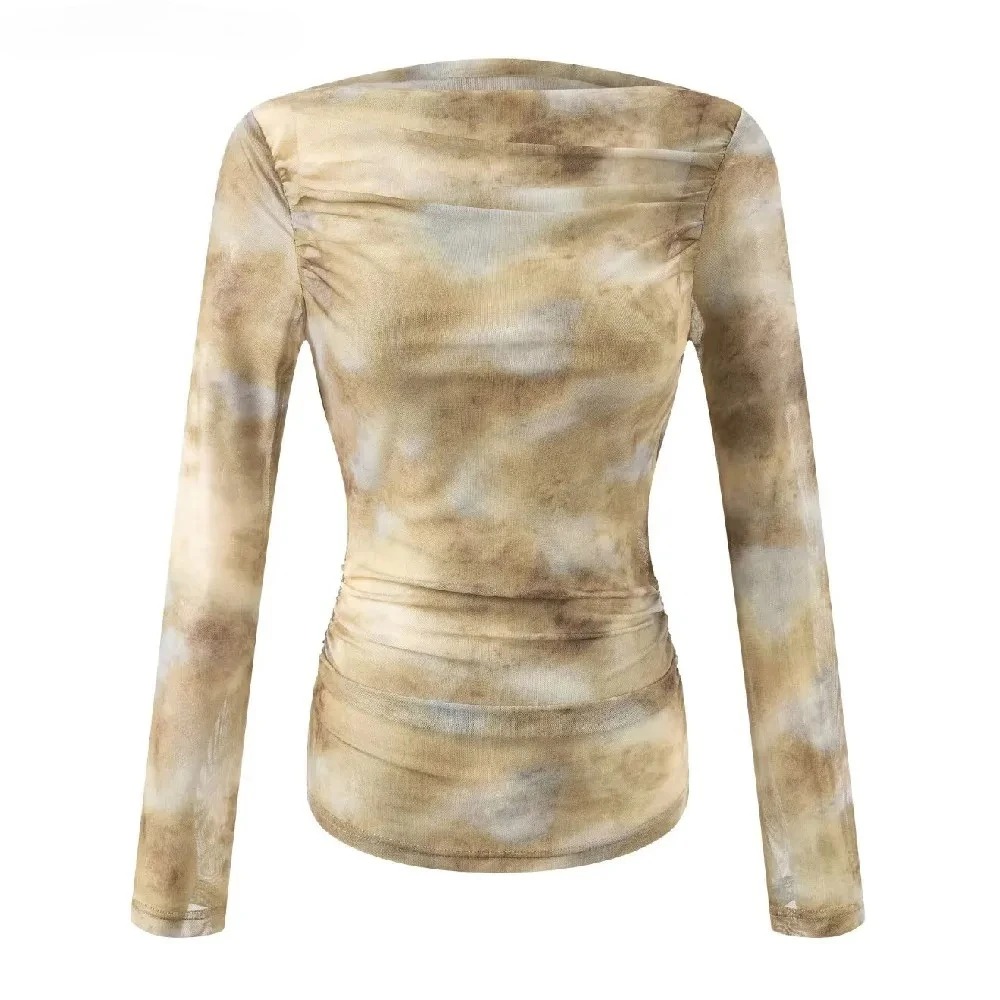 2025 Sexy Tie-Dye Print Ruched - Embroidery A review and price