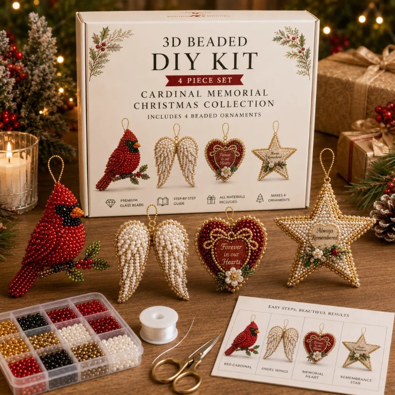 3D Pearl Christmas Kitten Art  - Embroidery Xmas Kits review and price