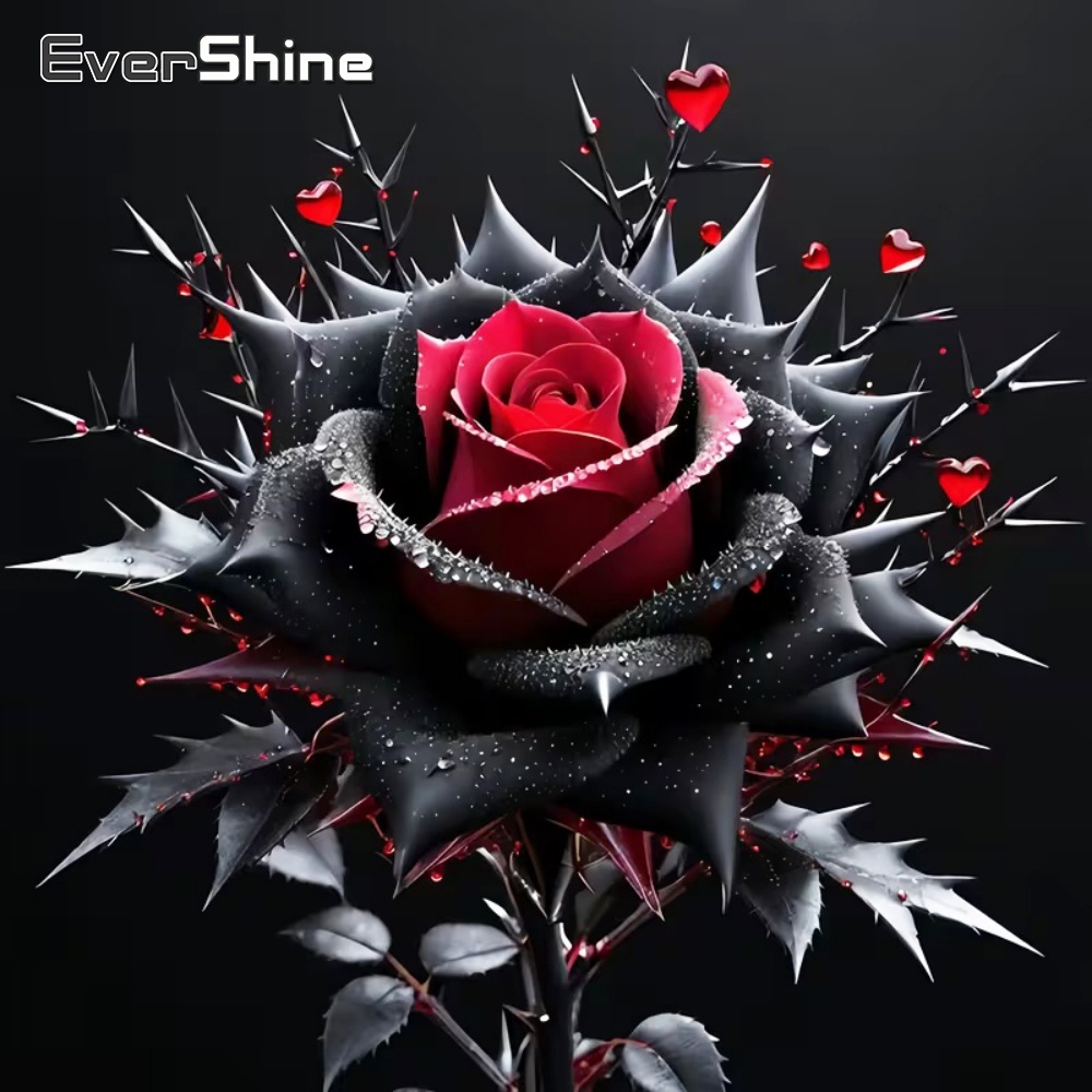 Evershine Diamond Painting Ros - Embroidery Rose Stitch review and price