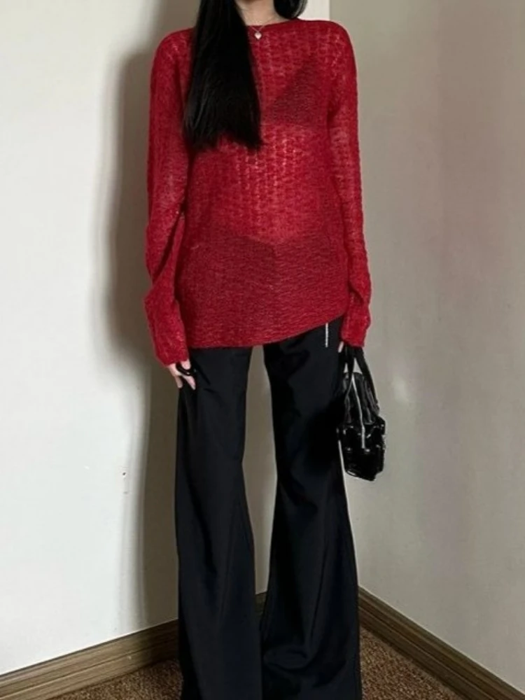Y2K See-Through Knitted Women' - Embroidery A review and price